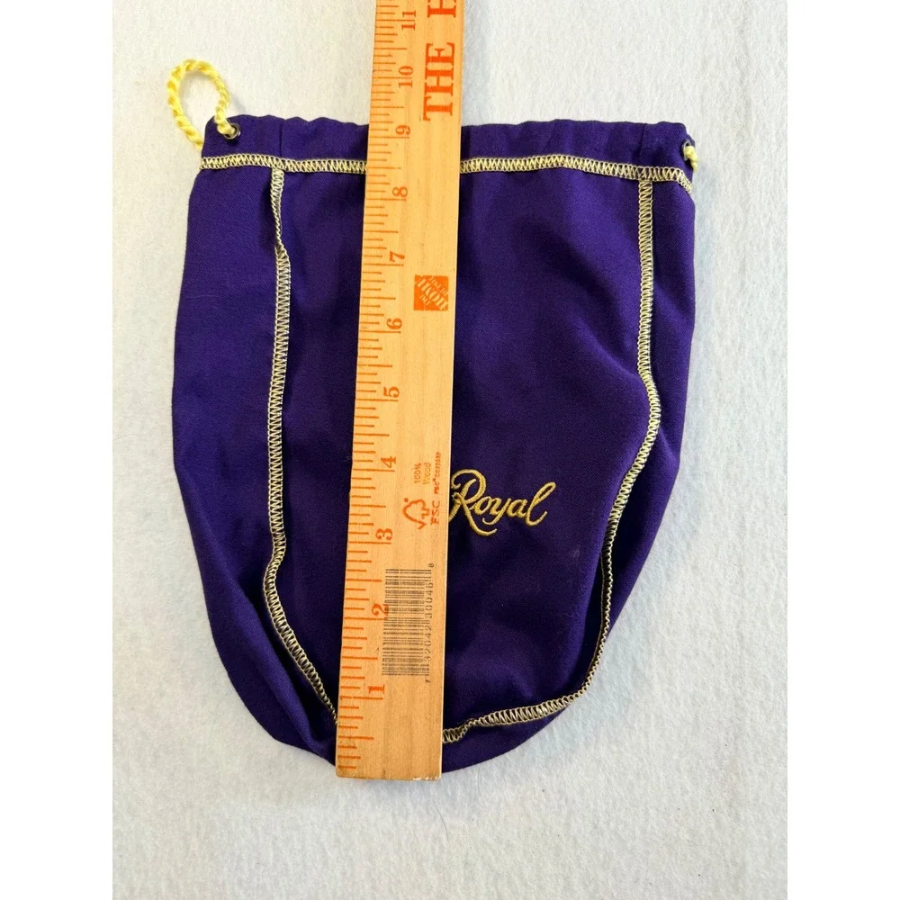Crown Royal Drawstring Bags Lot of 6 Purple Black Orange Mixed Sizes Crafting